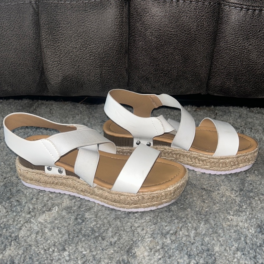 White sandals
